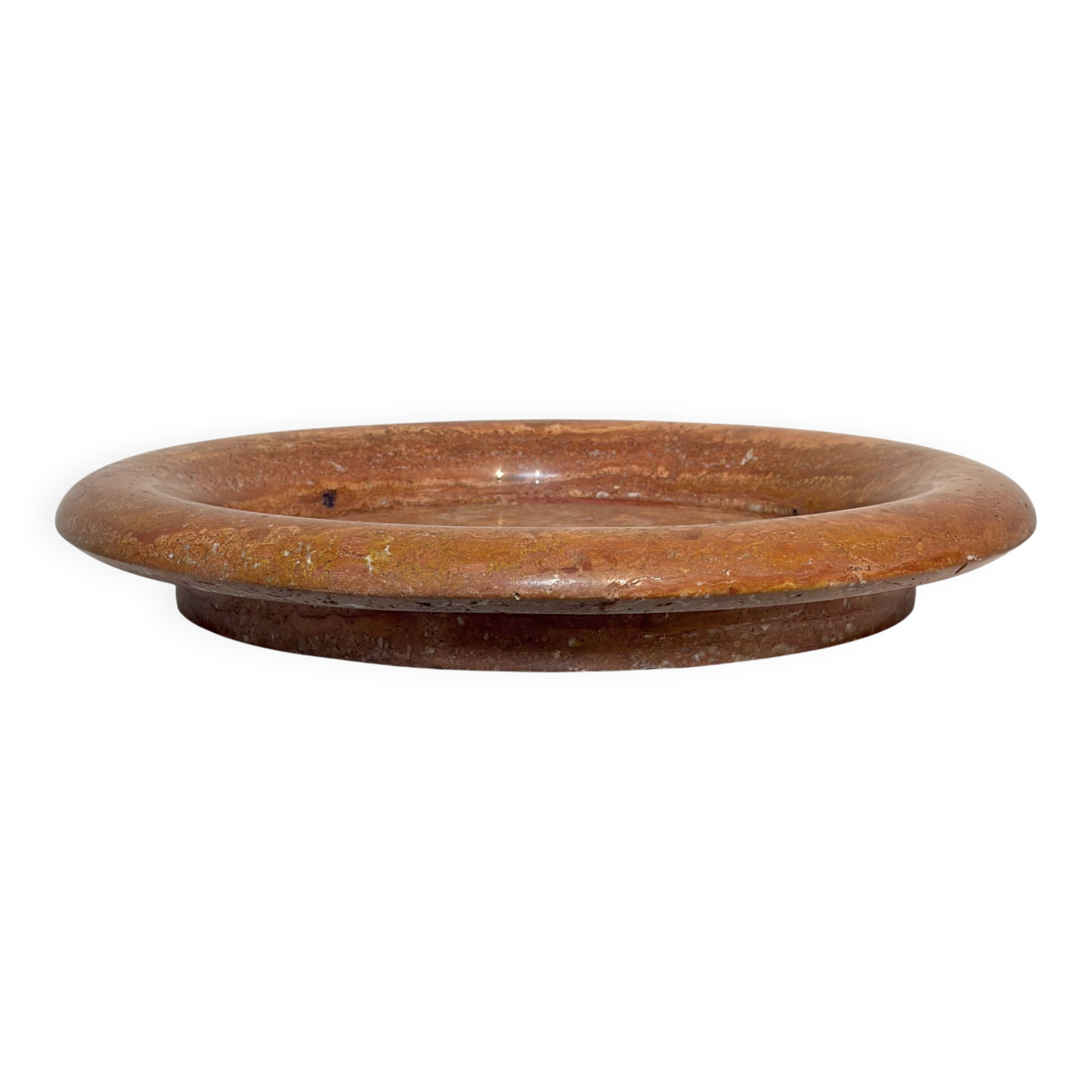Milieu de table marbre rouge, Roberto Arioli, Gabbianelli, 1970