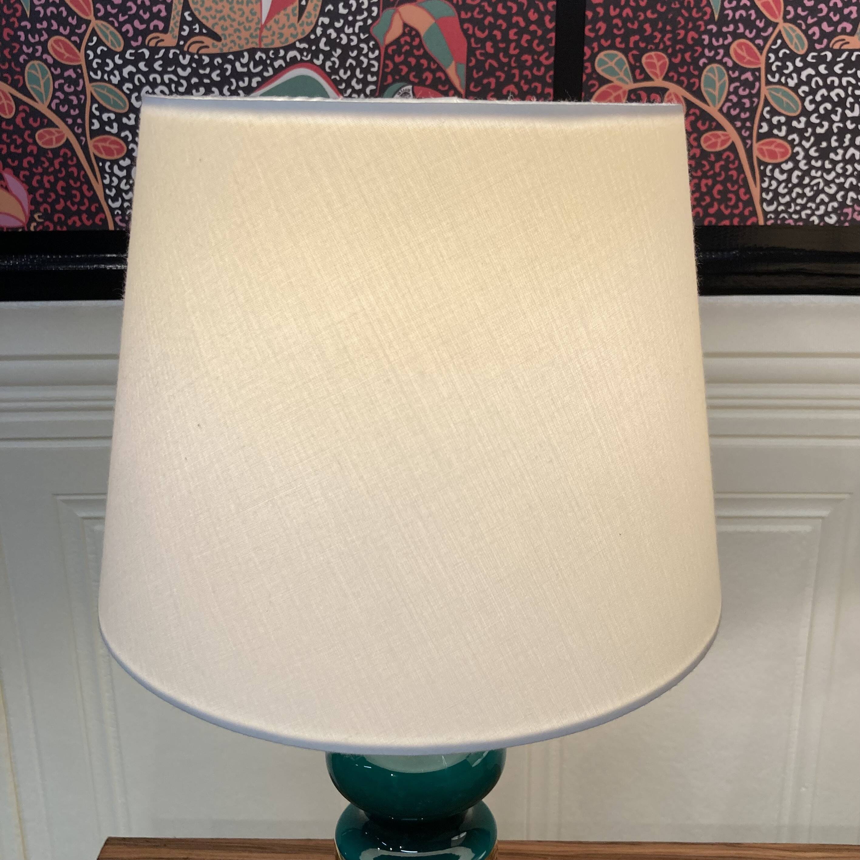 Paire de grandes lampes verre design scandinave 1950.