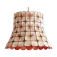 Hanging lamp, shell, brass and gilding day offal, 1960