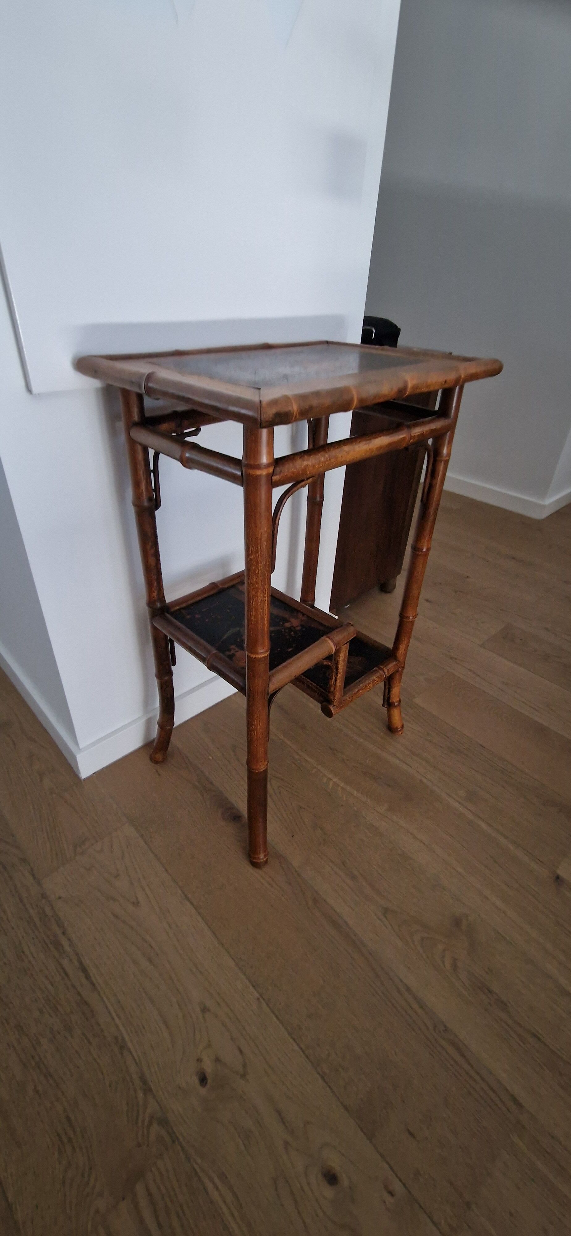 Side table bamboo late XIX style Perret & Vibert