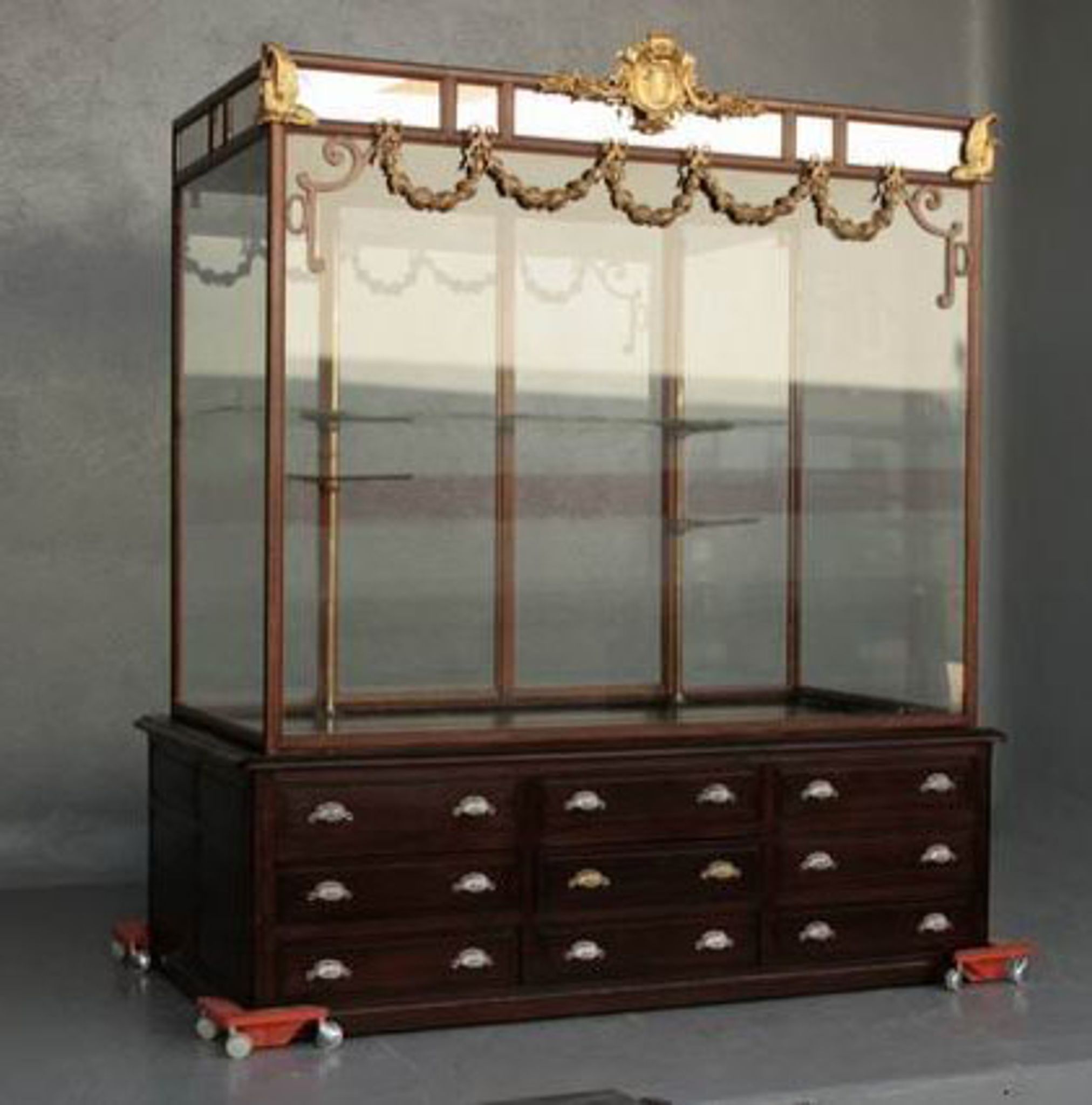 Importante Vitrine Napoléon III fonte bronze doré