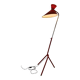Scoubidou tripod floor lamp, Lunel style diabolo lampshade, 1950s