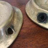 Pair of bronze candle holders 35cm