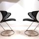 Set of 2 Wilkhahn Nuvola conference / dining room chairs by Herbert Ohl, 19
