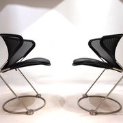 Set of 2 Wilkhahn Nuvola conference / dining room chairs by Herbert Ohl, 19