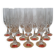 12 crystal Champagne flutes from Lorraine