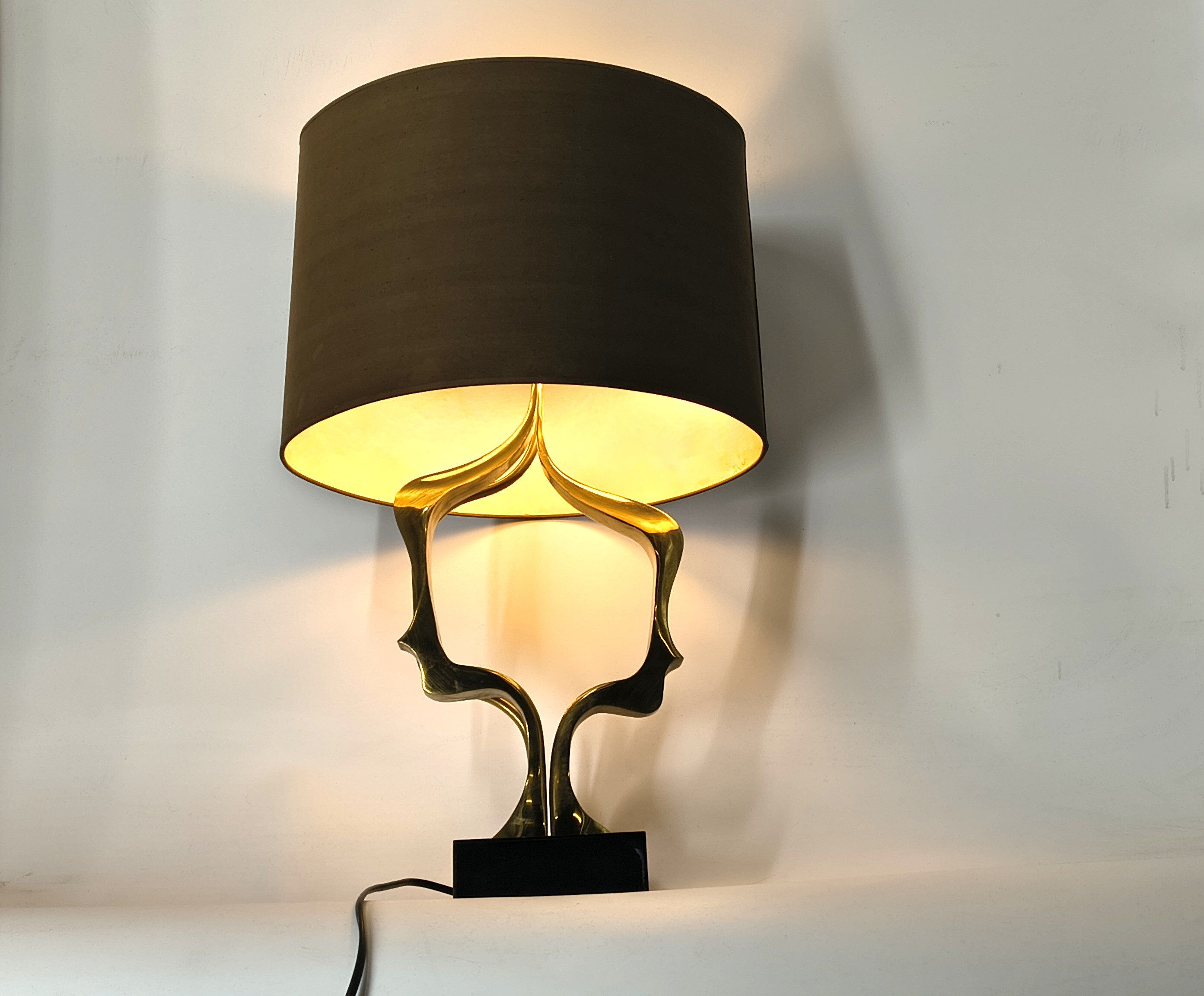 Bronze table lamp by Willy Daro, 1970s