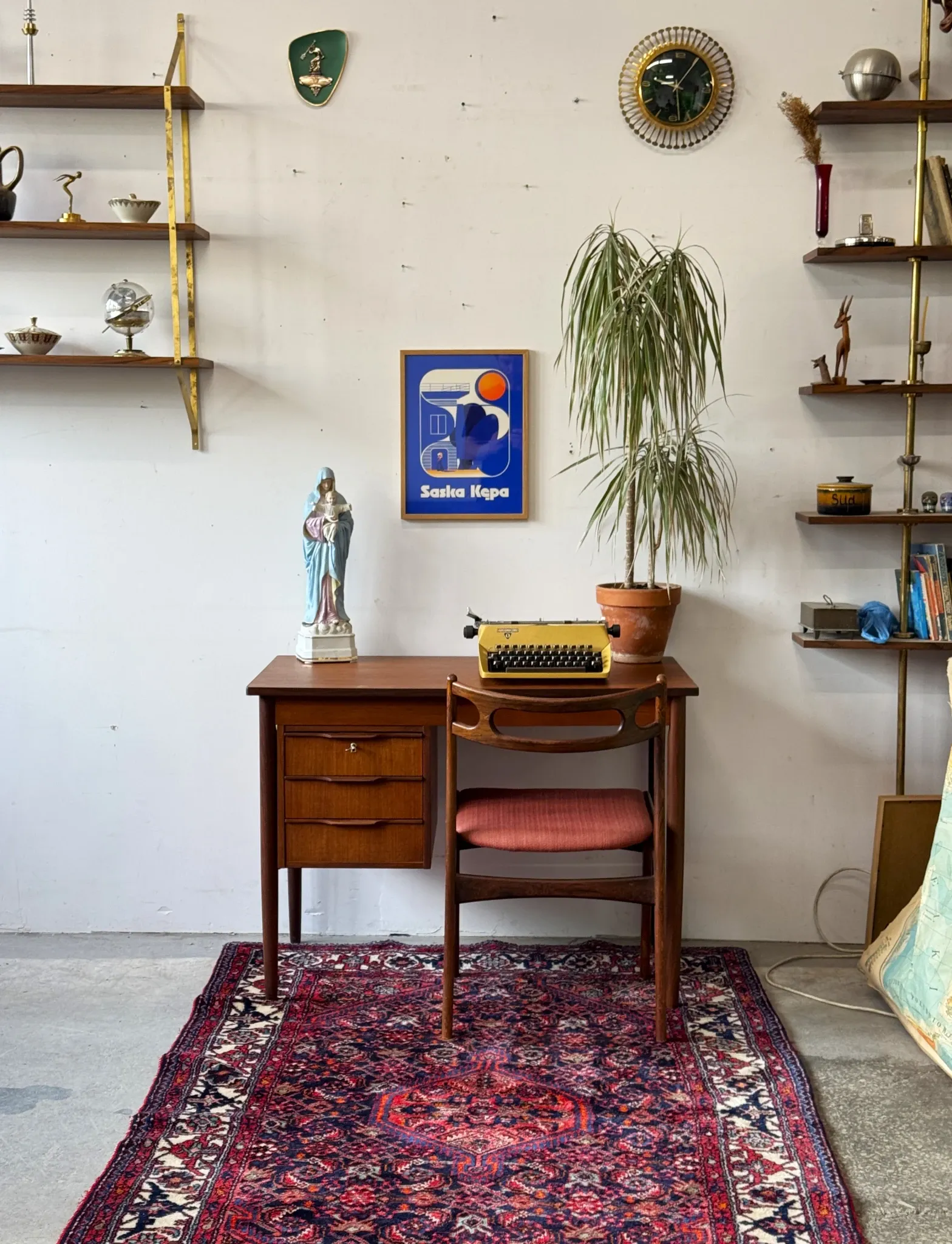 FREESTANDING DESK, DENMARK, 1960s/70s, VINTAGE, MID-C