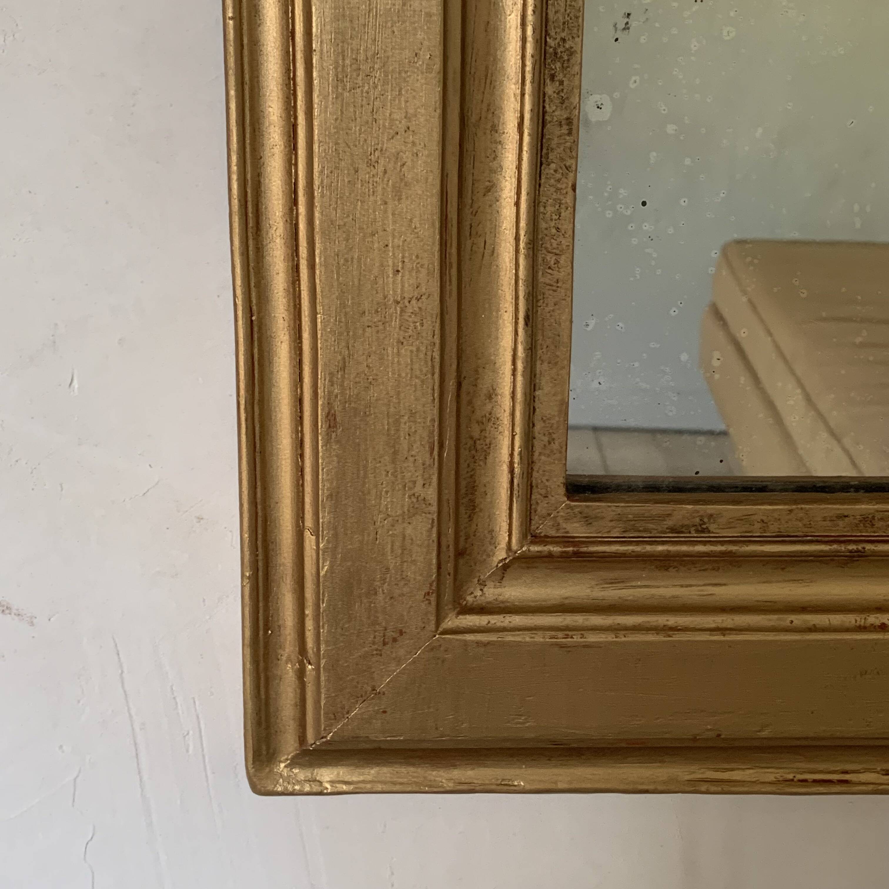 Louis Philippe overmantel fireplace mirror in gold