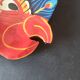 Ancient Balinese mask carved and painted – Stylised peacock – Art p