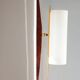 Modernist adjustable wall lights in teak and brass – 1950