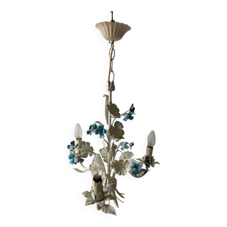 Floral metal chandelier