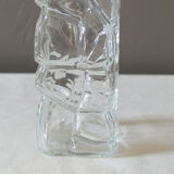 Vintage 70's glass decanter, airtight cap, rectangular shape