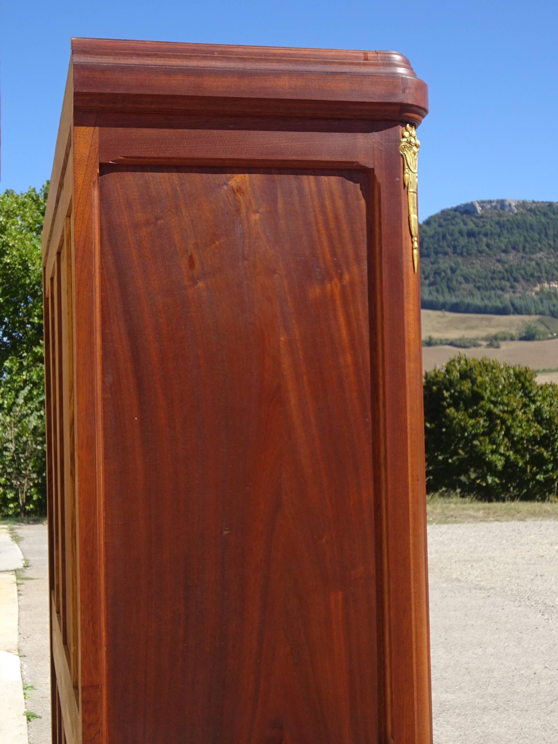 Louis XVI style mahogany cabinet