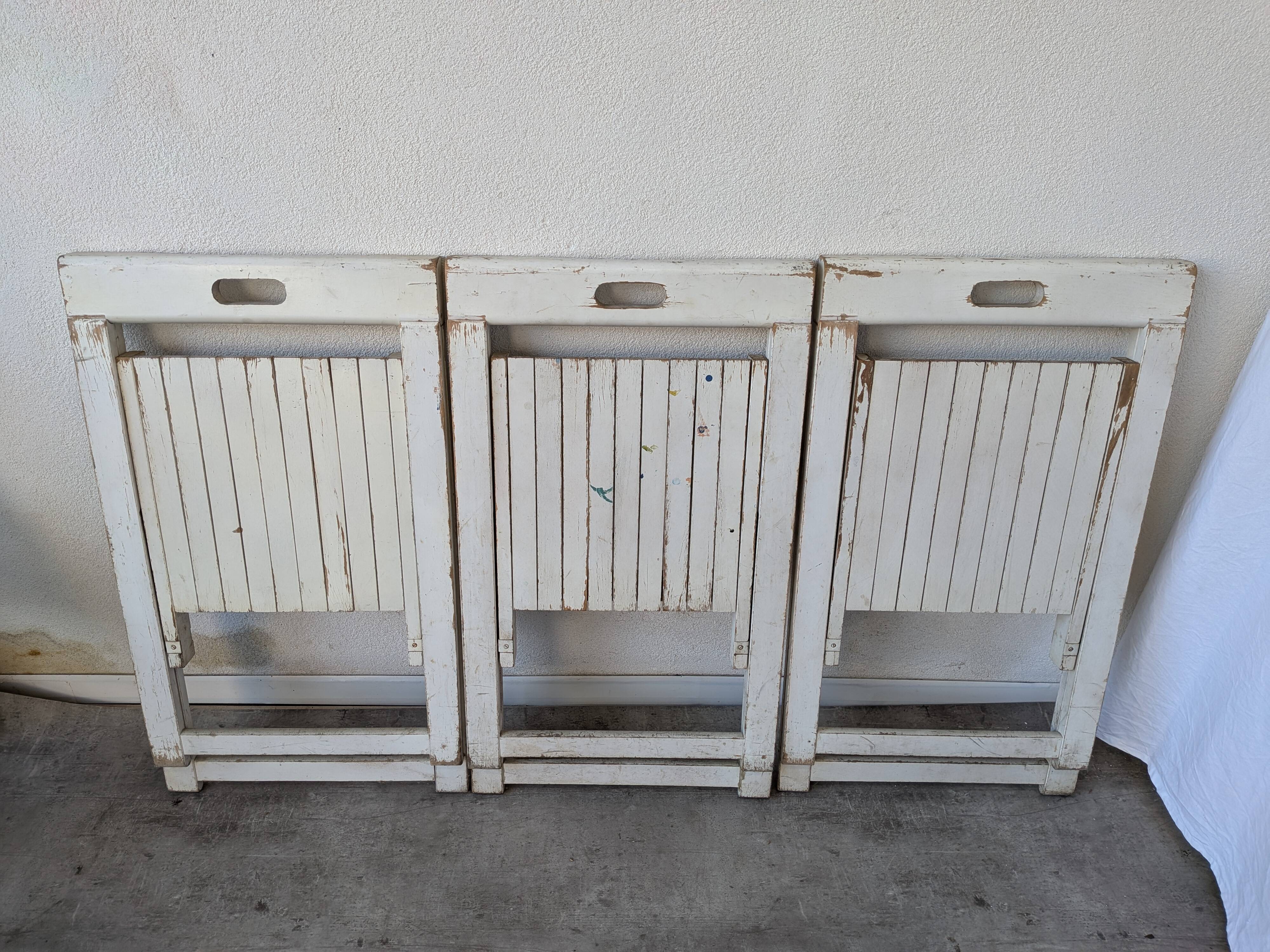 Set of 3 Vintage TRIESTE Foldable Chair by Aldo Jacober, 1970s Mid-Century