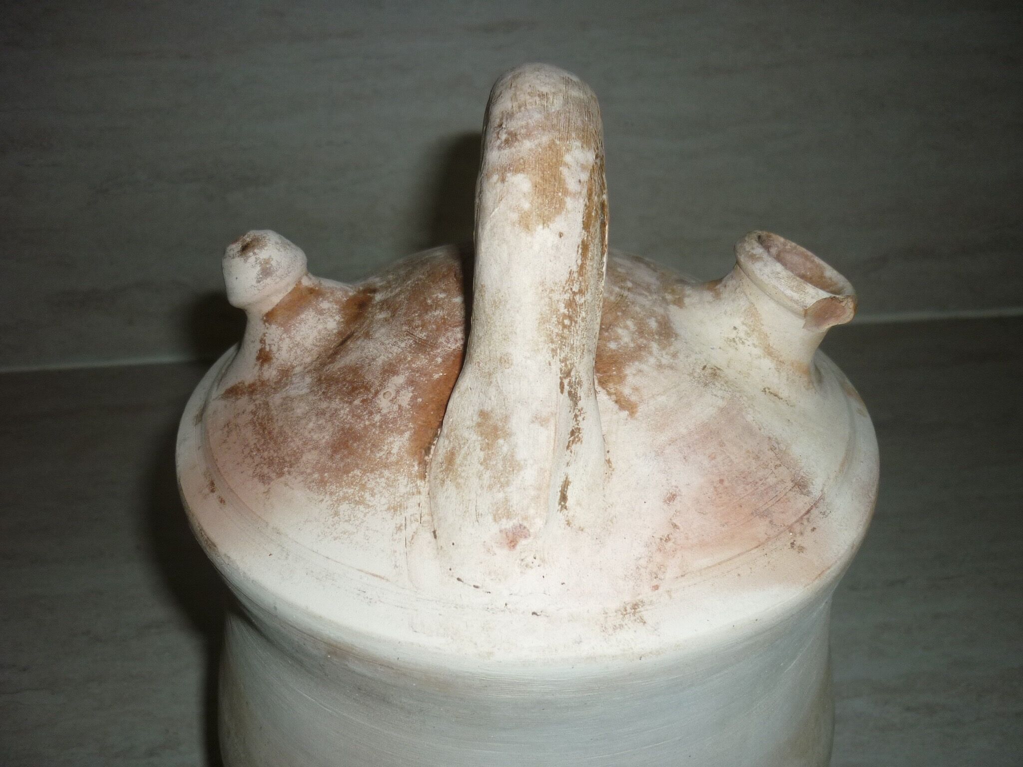 Ancient natural terracotta jug