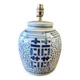 Antique Asian ginger jar lamp base