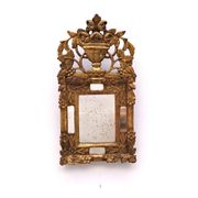 Regency style mirror with carved and gilded wood frame, early 19th century