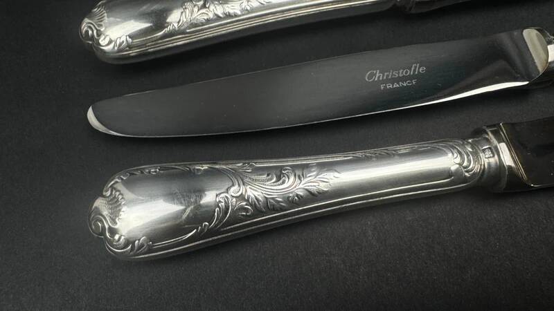 Set of 6 Christofle Marly cheese knives – 19 cm