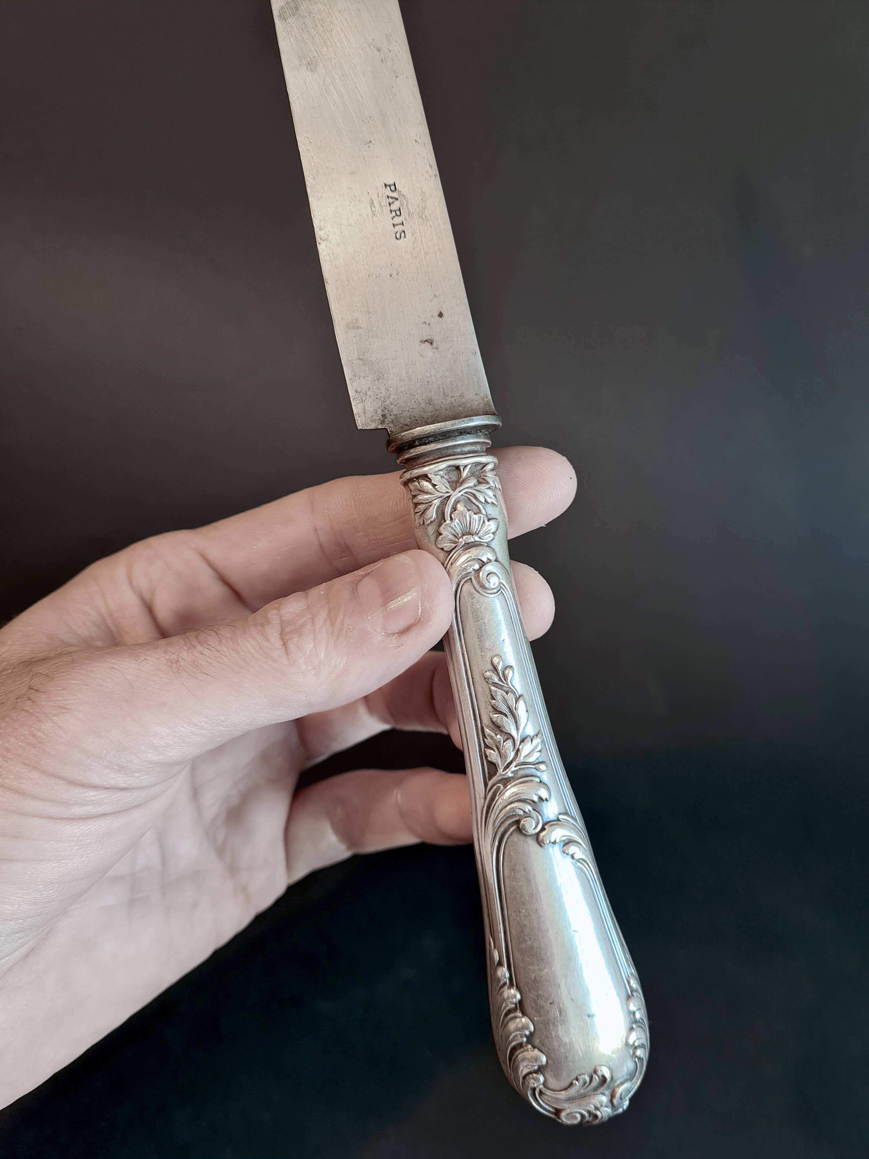 Rocaille Style Silver Metal Leg of Gigot Set - Ref 06.