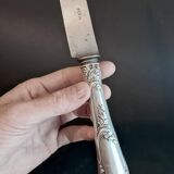 Nécessaire à gigot en métal argenté de style Rocaille