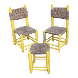 2 chairs +1 vintage sheepfold stool
