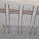 Ensemble de 4 chaises de jardin en fer XXe
