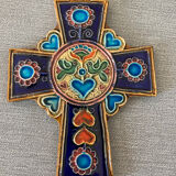 Celtic cross Jc Taburet in Quimper ceramic