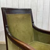 19th-century bergère in mahogany