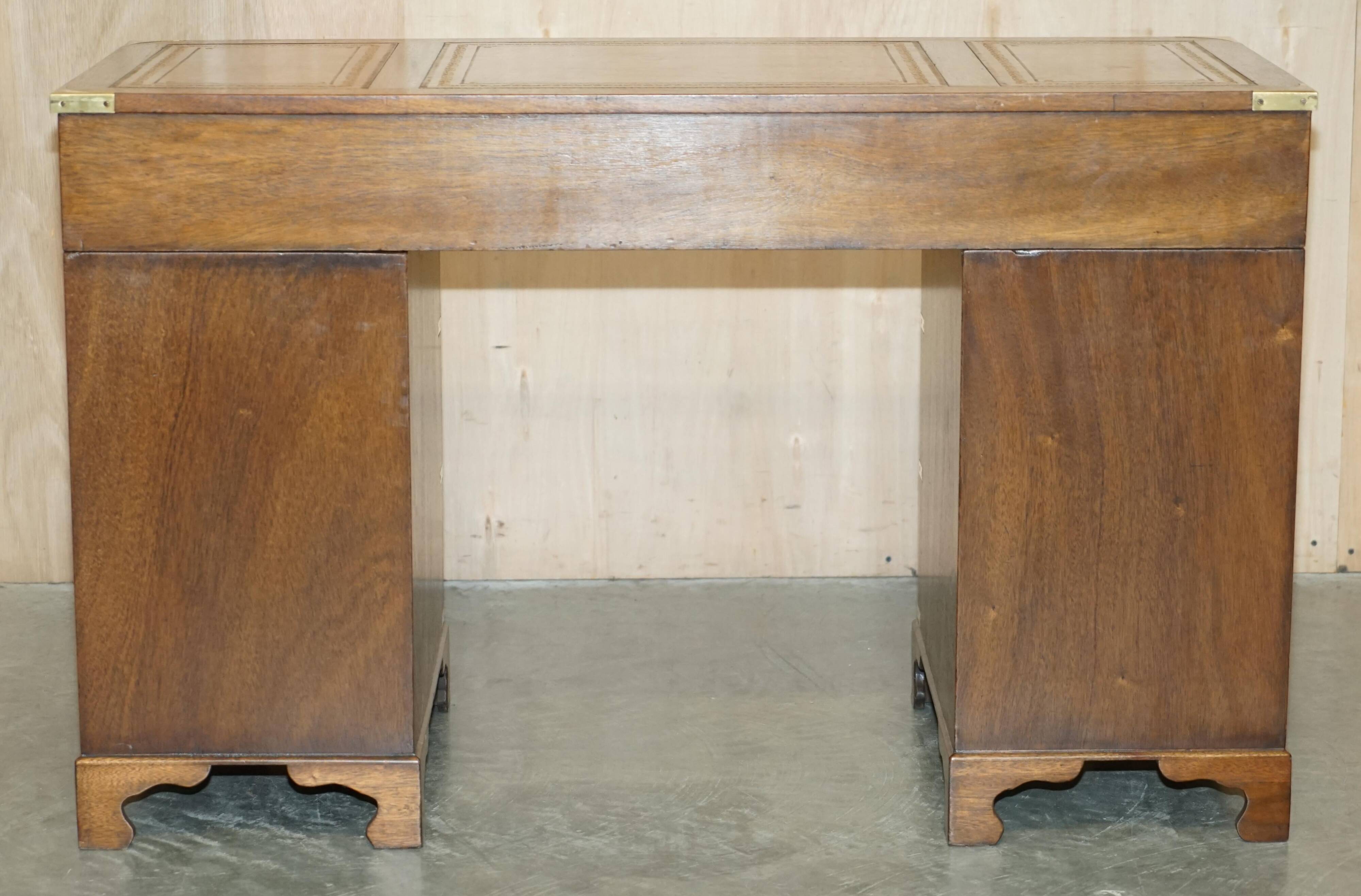 Restored leather military campaign desk Harrods Kennedy