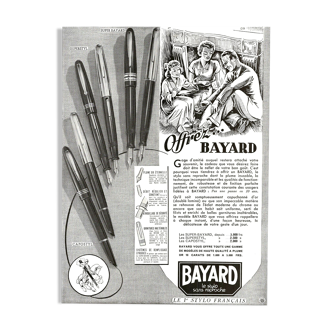 Affiche vintage années 30 Stylo de luxe Bayard