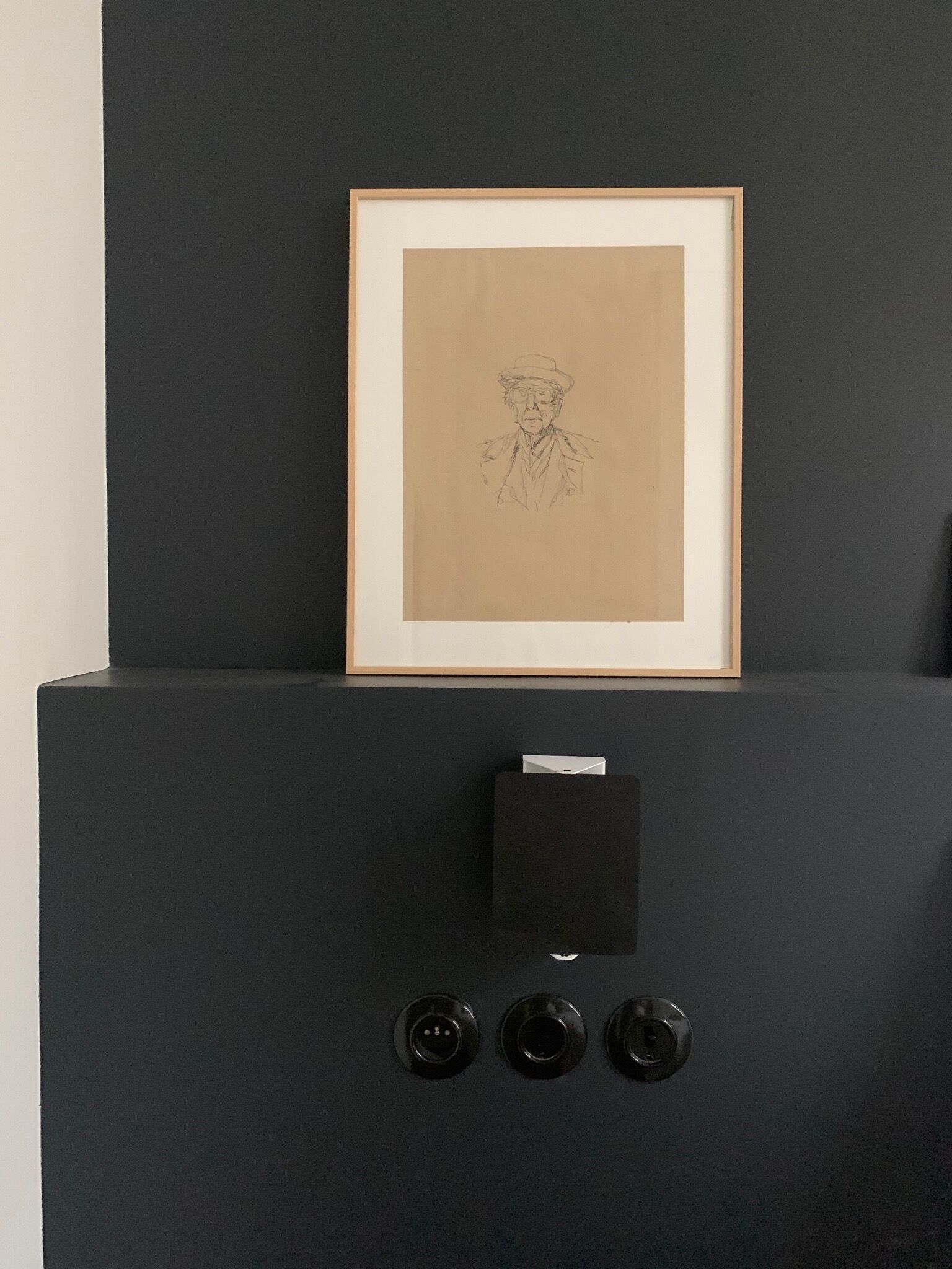 Esquisse originale portrait ee l’architecte Franck Loyd Whright