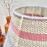 Lampe en bois et laine