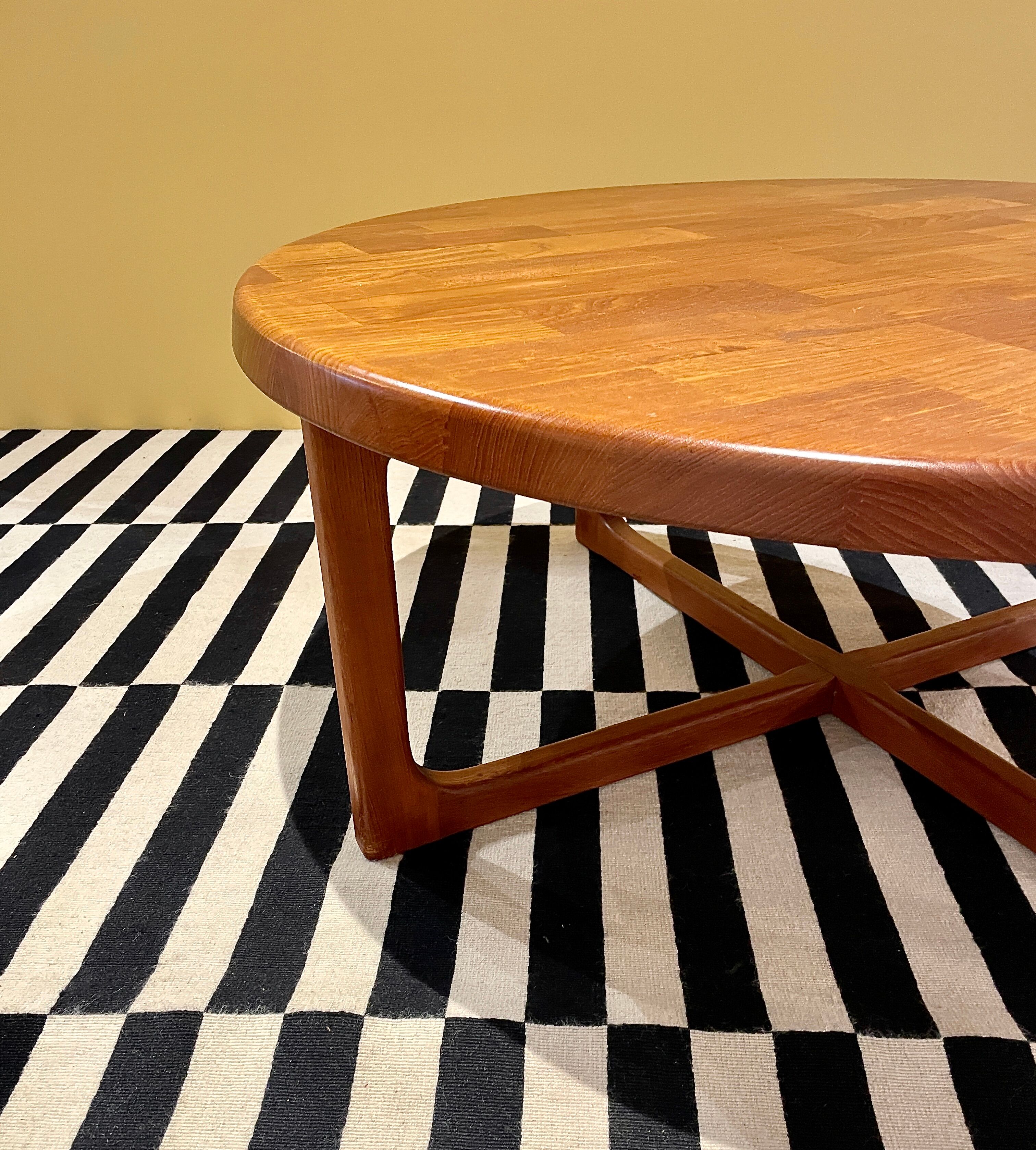 Solid teak coffee table by Niels Bach, Denmark 1960's