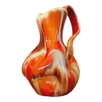 Free-form ceramic pitcher from the 60s Vallauris