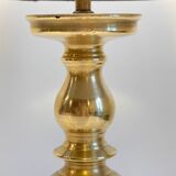 Chic solid brass and vintage fabric lamp