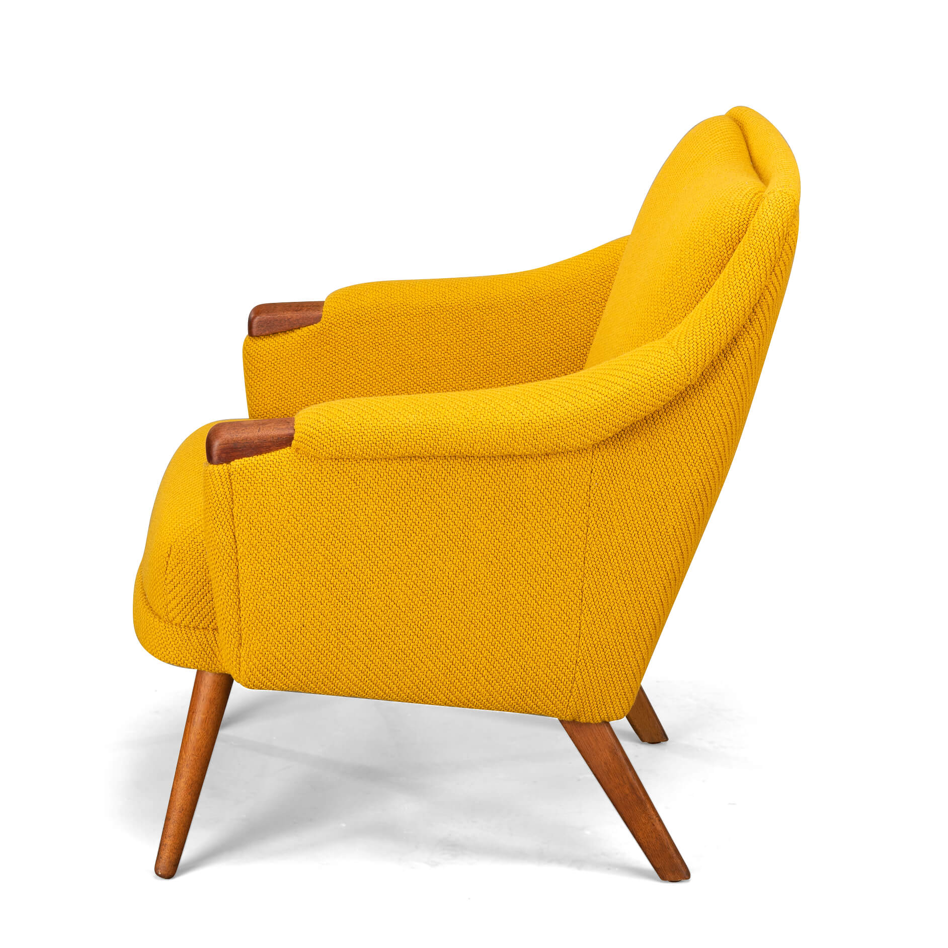 Danish Design reupholstered Yellow Easy chair, 1960s