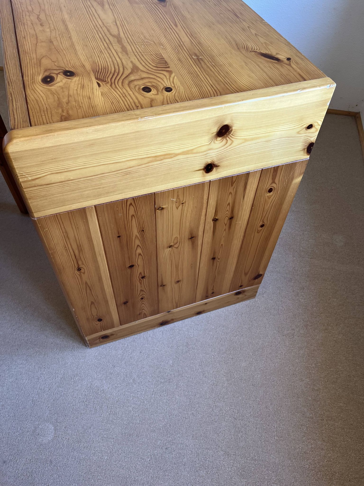 Massive pine teenage desk Roche and Bobois 1980s