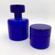 Set of glass bottles, toilet pad, Klein blue - 20th century