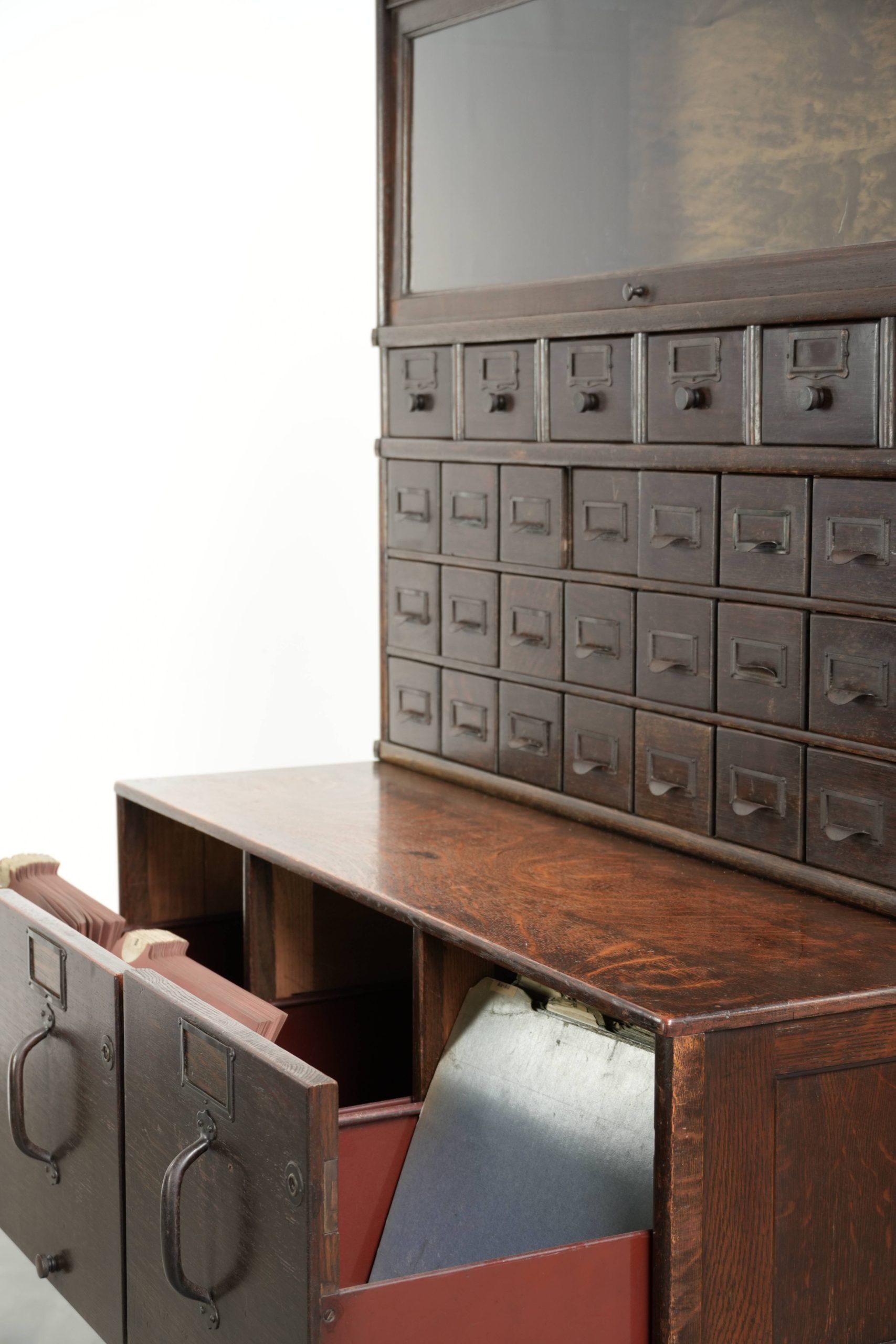 Original 19th century Globe Wernicke modular notary/office/pharmacy cabinet