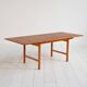 Scandinavian extendable teak and oak dining table 1960s