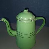 Cafetière émaillée verte