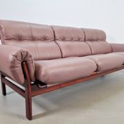 Vintage Teak Leather Sofa from Coja, Netherlands, 1960s