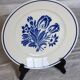 Assiette à dessert ancienne faïence Badonviller – Décor fleurs bleues
