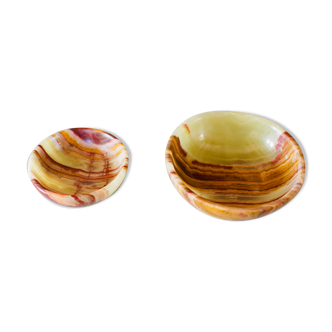 Duo de bols en marbre onyx