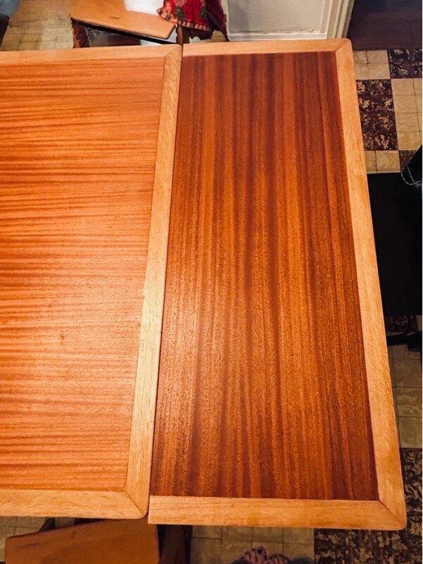 Table bois massif extensible vintage