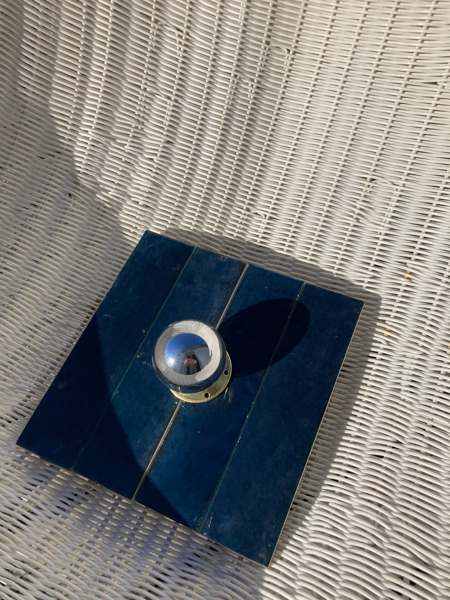 Ceramic zellige wall light