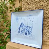 Deep porcelain plate