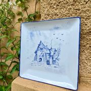 Deep porcelain plate