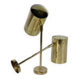 Large pair of brass wall or ceiling lights, 1960.